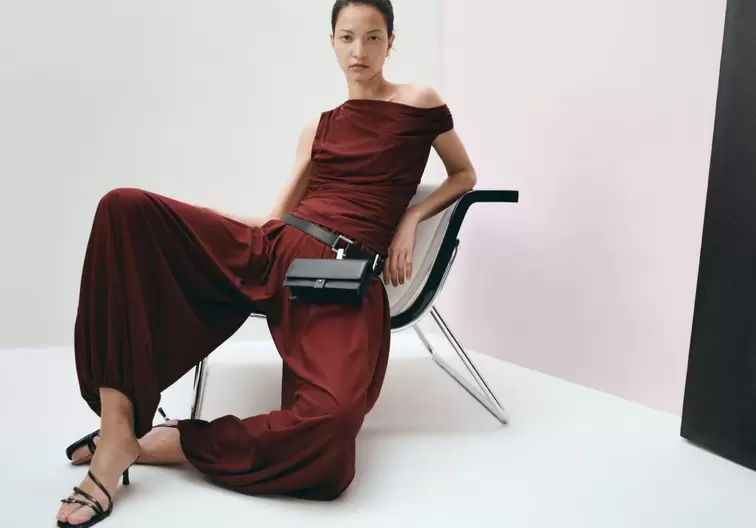 Mid-rise balloon trousers