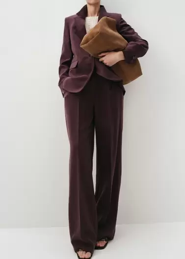 Low-rise lyocell trousers