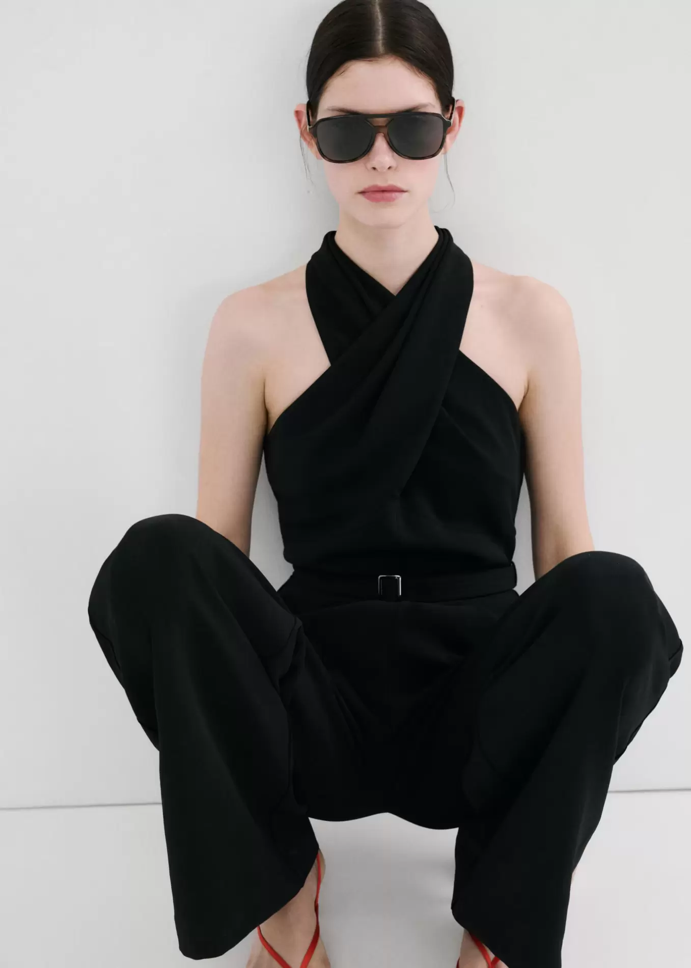 Belt wrap jumpsuit