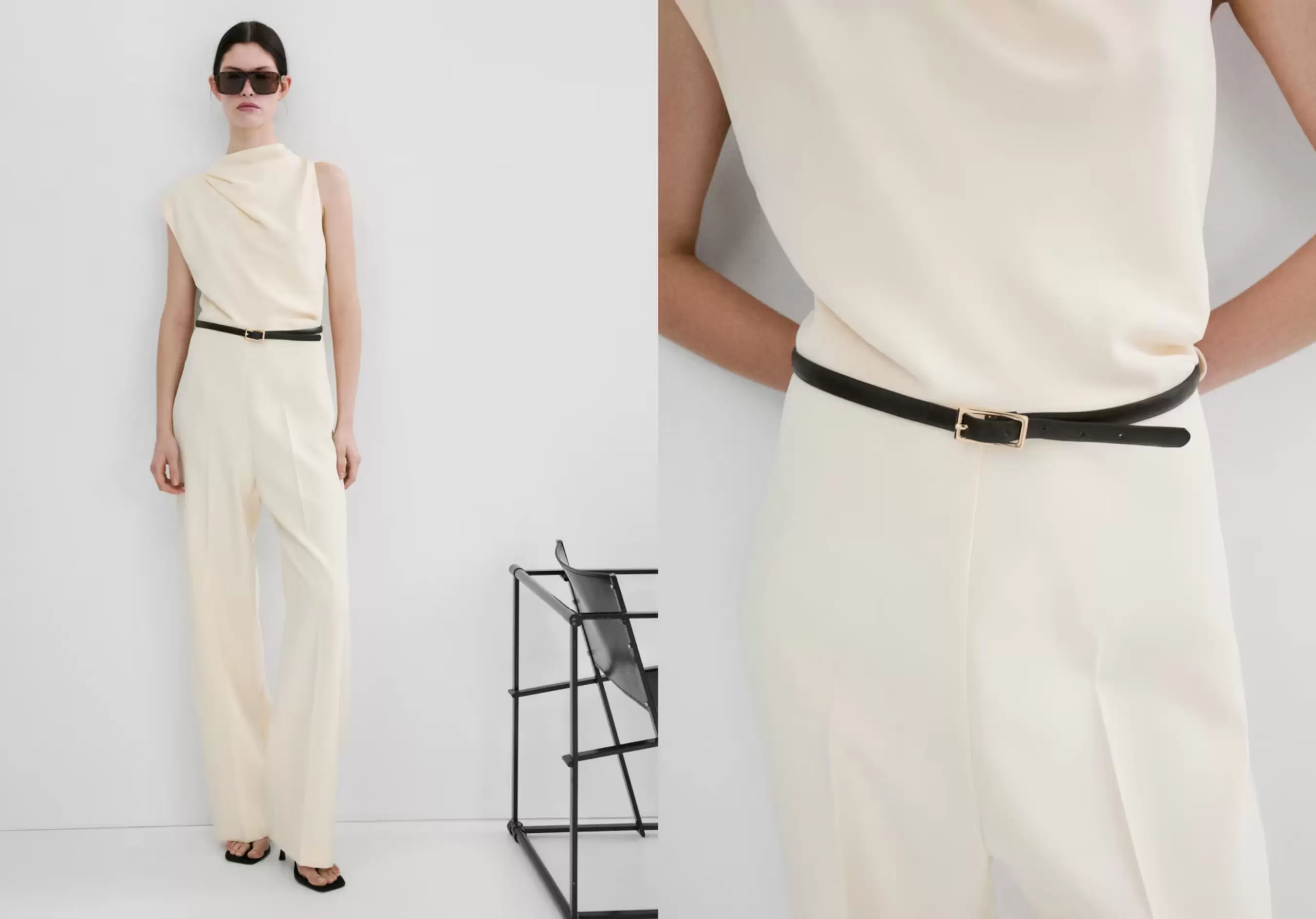 Asymmetric long jumpsuit