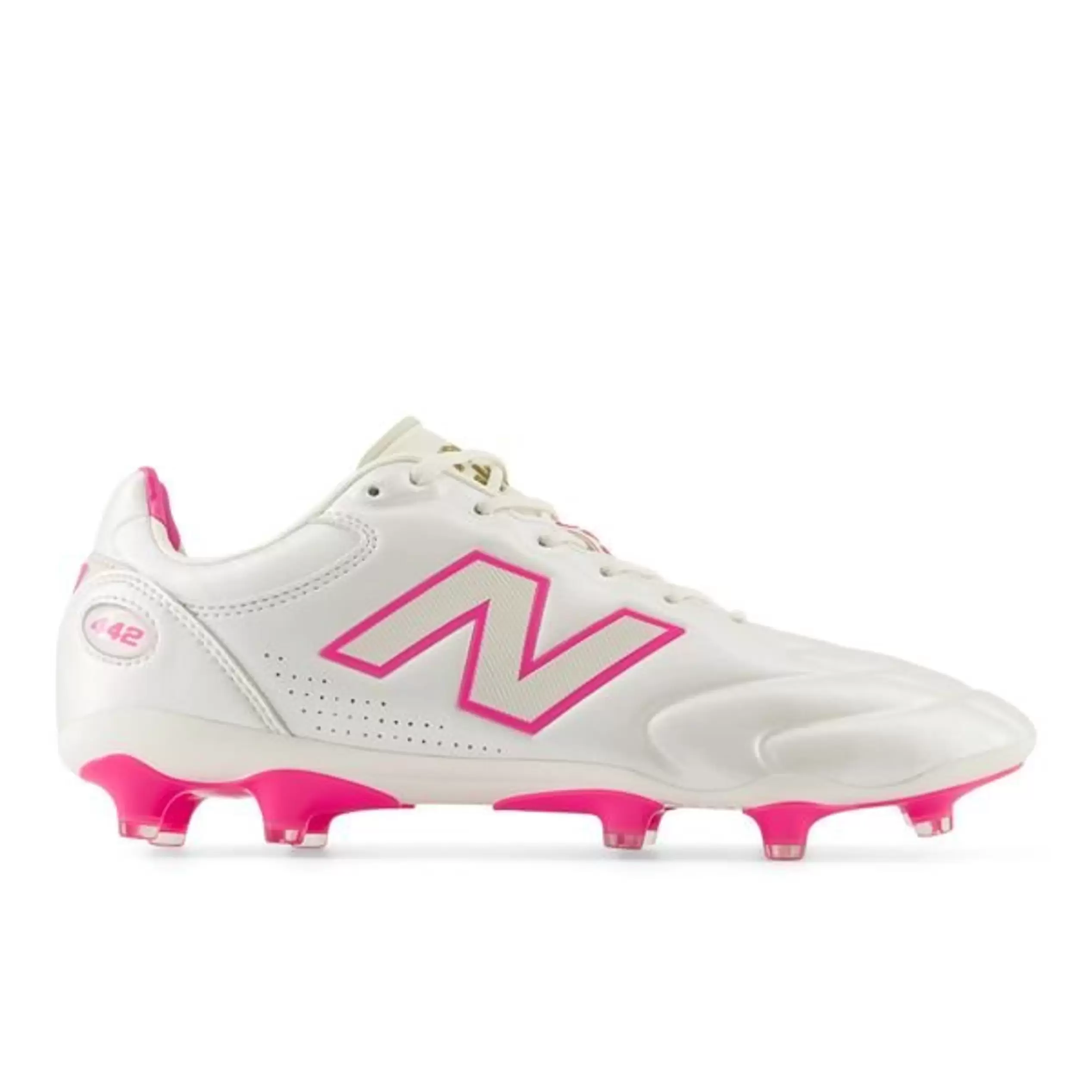 New Balance 442 V3 Elite FG Pure Ambition - Valkoinen/Pink Heat