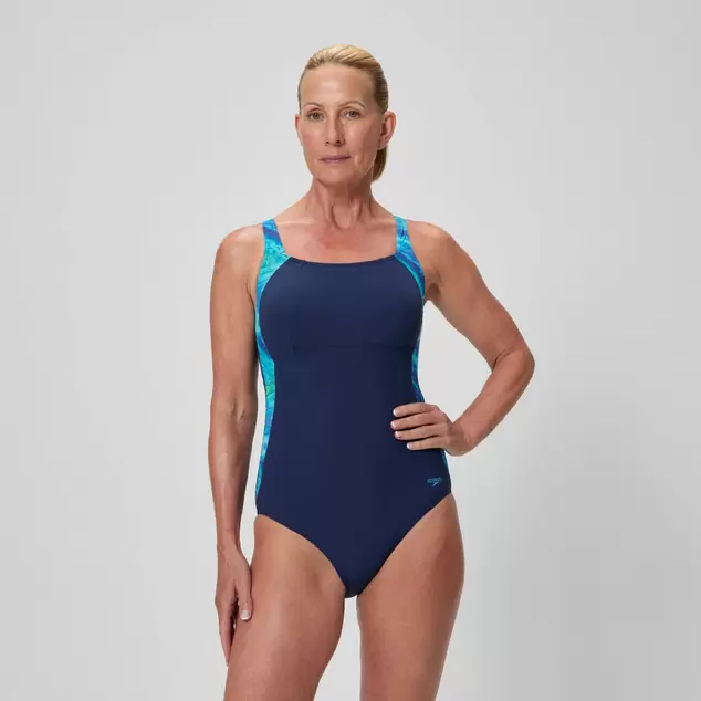 Women's Luna Lustre Printed Swimsuit Navy/Blue