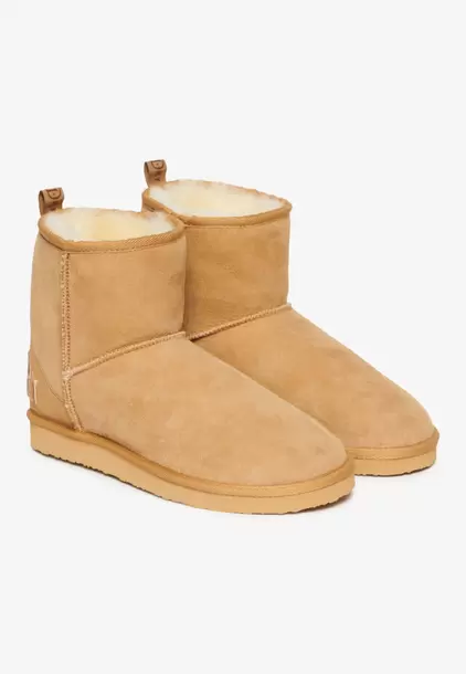 W Suede Sherpa Ankle Boot - naisten saappaat