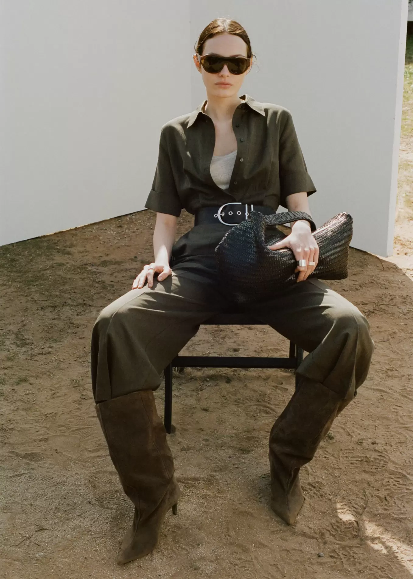 Lyocell shirt jumpsuit