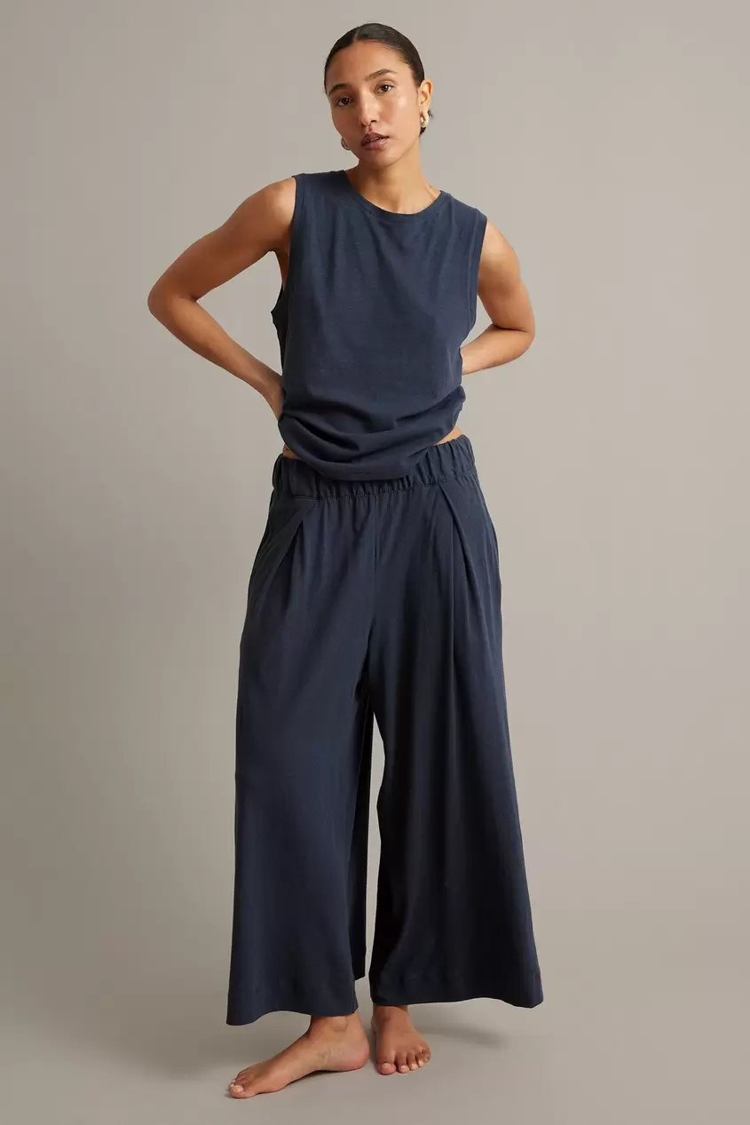 Puuvilla- ja pellavasekoitehousut