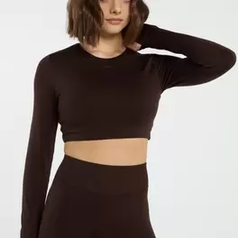 Seamless sport long sleeve with back cutout