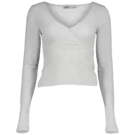 Long-sleeved shirt with v-neck