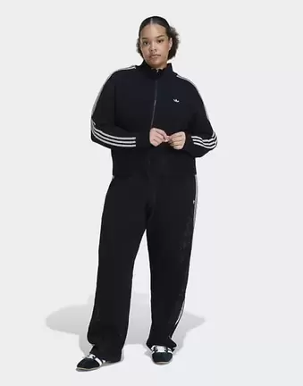 Adidas Originals Knitted crotchet firebird track pants in black