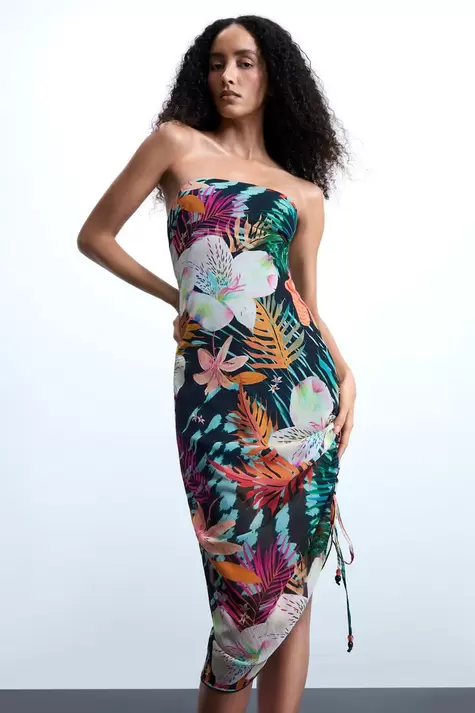 Tropical Bandeau Dress