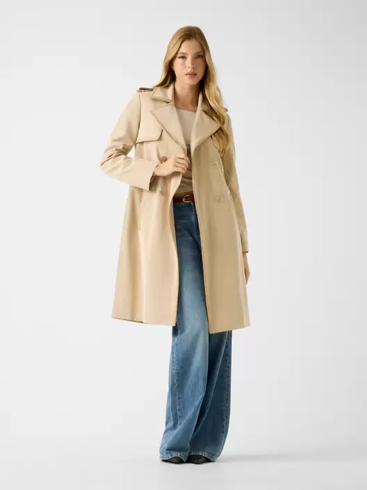Long belted trench