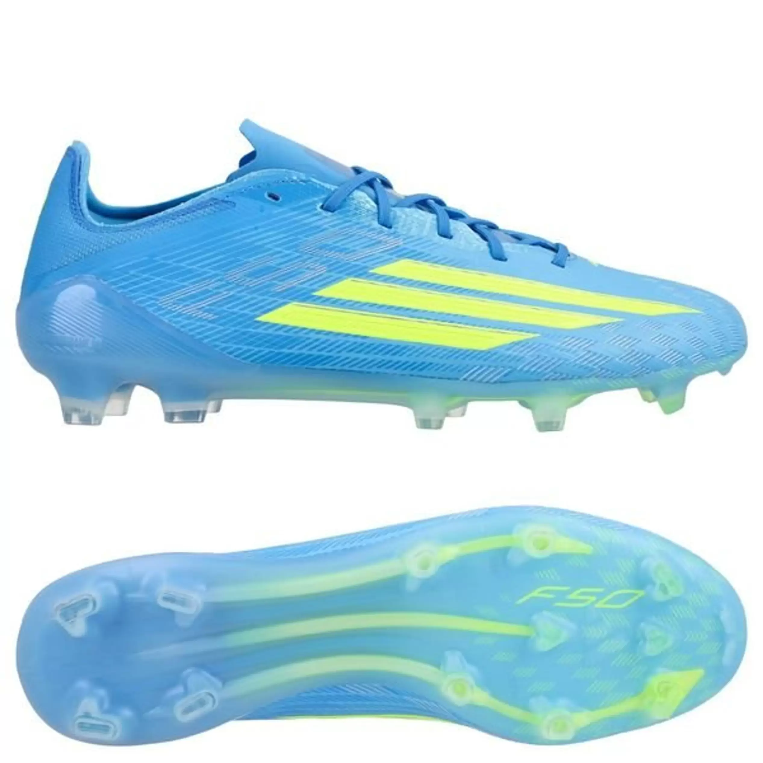 Adidas F50 Elite FG Ice Cold Precision - Lucid Ray Blue/Keltainen/Light Utility Aqua