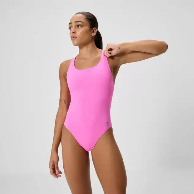 Women's Club Training Powerback Swimsuit Pink/Blue