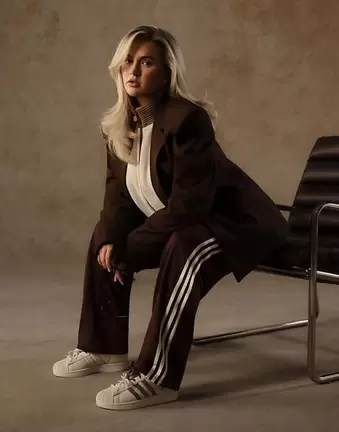 Adidas Originals x Molly-Mae Superstar Latte trainers in cream and brown