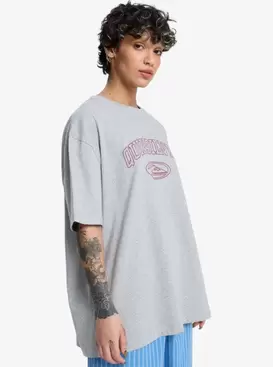 Boyfriend Women Grey Short Sleeve T-Shirt