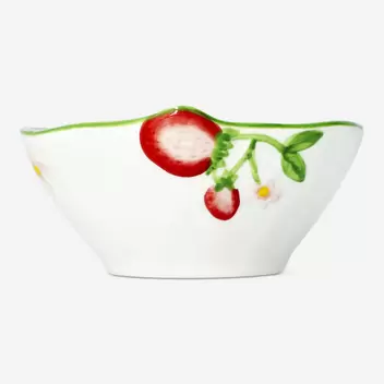 Bowl with embossed strawberries -...