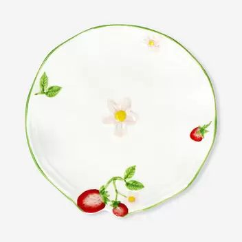 Plate with embossed strawberries ...