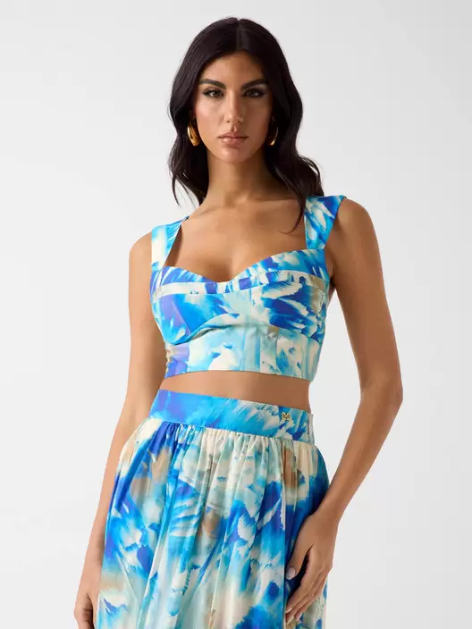 Marciano printed bustier top