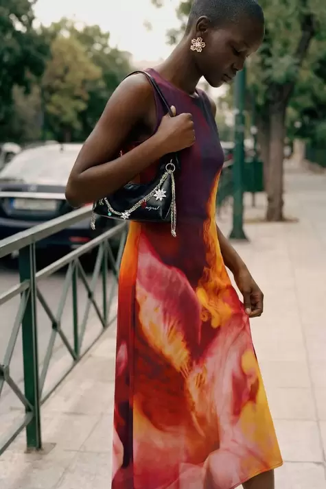 Asymmetric sleeveless dress