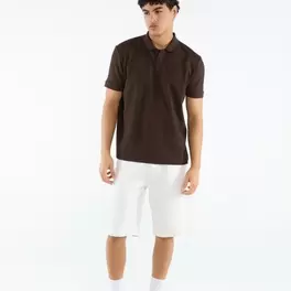 Polo shirt with stand-up collar