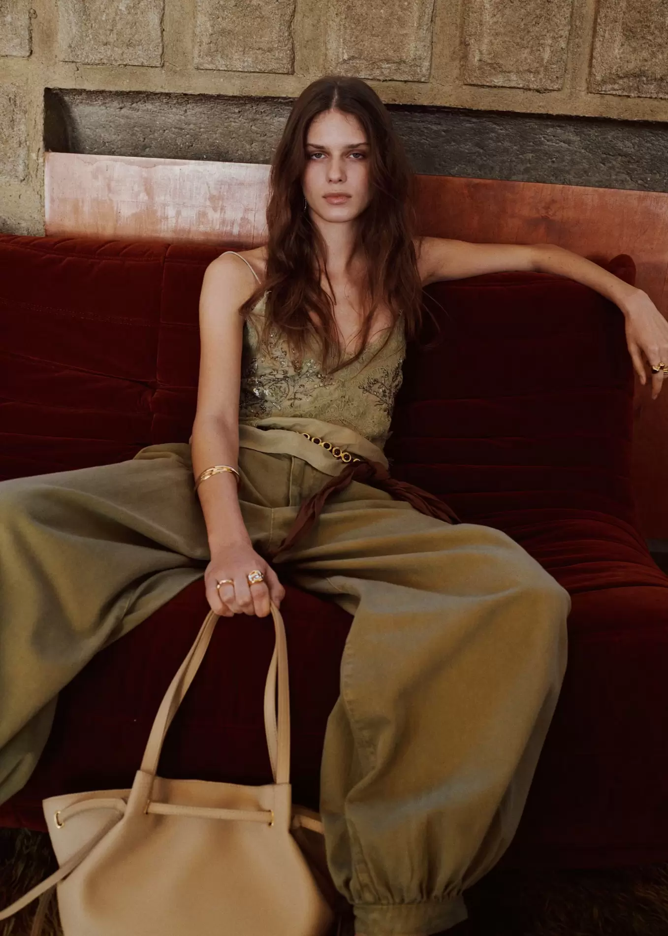 Embroidered appliqué top