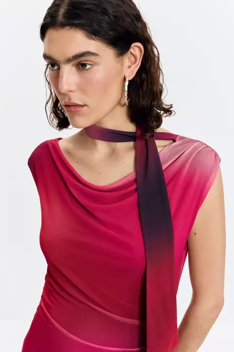 Asymmetric Draped Dress