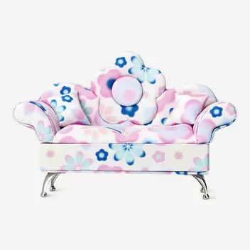 Floral sofa as jewellery storage