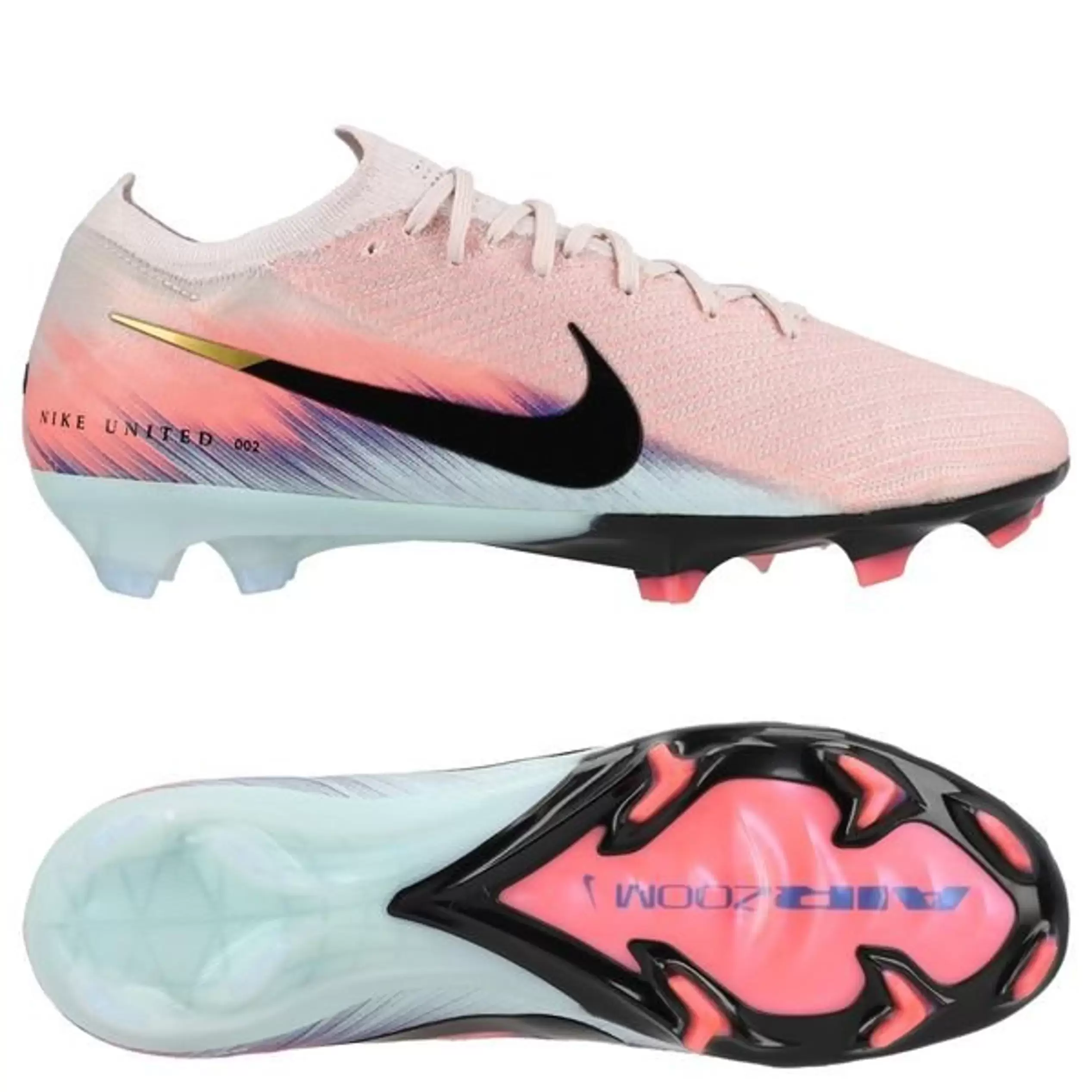Nike Air Zoom Mercurial Vapor 16 Elite FG United - Lietepunpunainen/Sininen