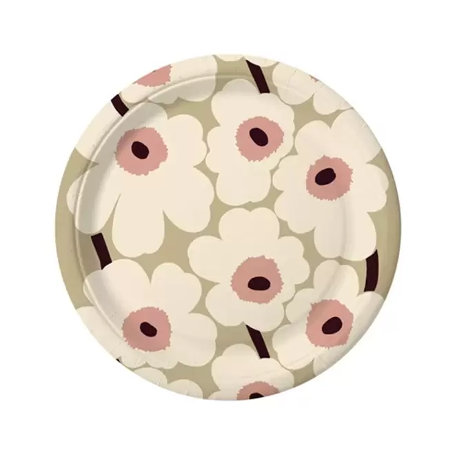 Lautanen 18cm/10kpl Unikko beigeroosa