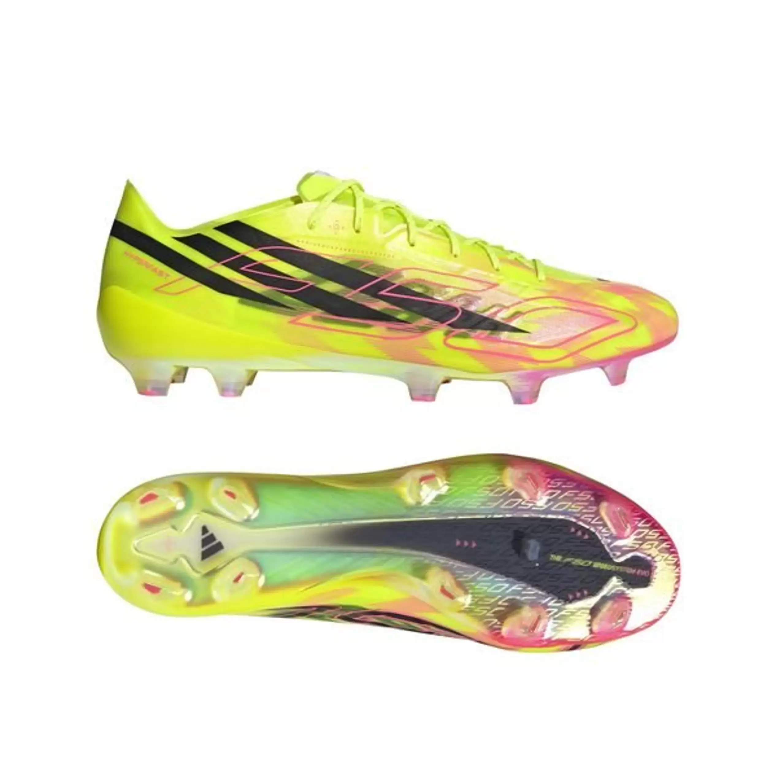 Adidas F50 Hyperfast Evo FG Too Light - Keltainen/Musta/Solar Turquoise LIMITED EDITION ENNAKKOTILAUS