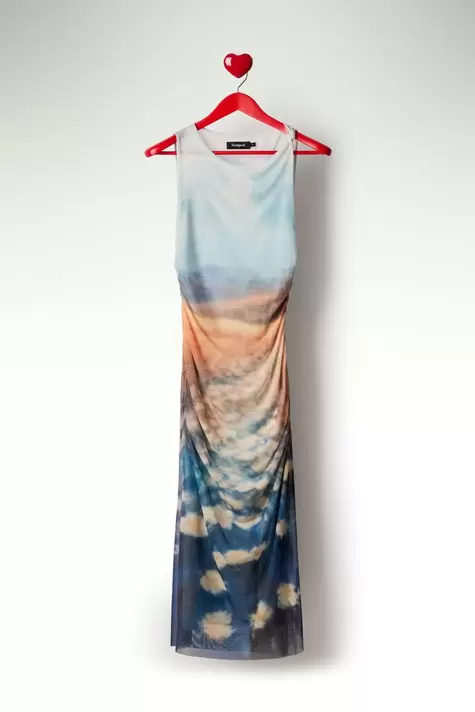 Draped Waterlily Dress