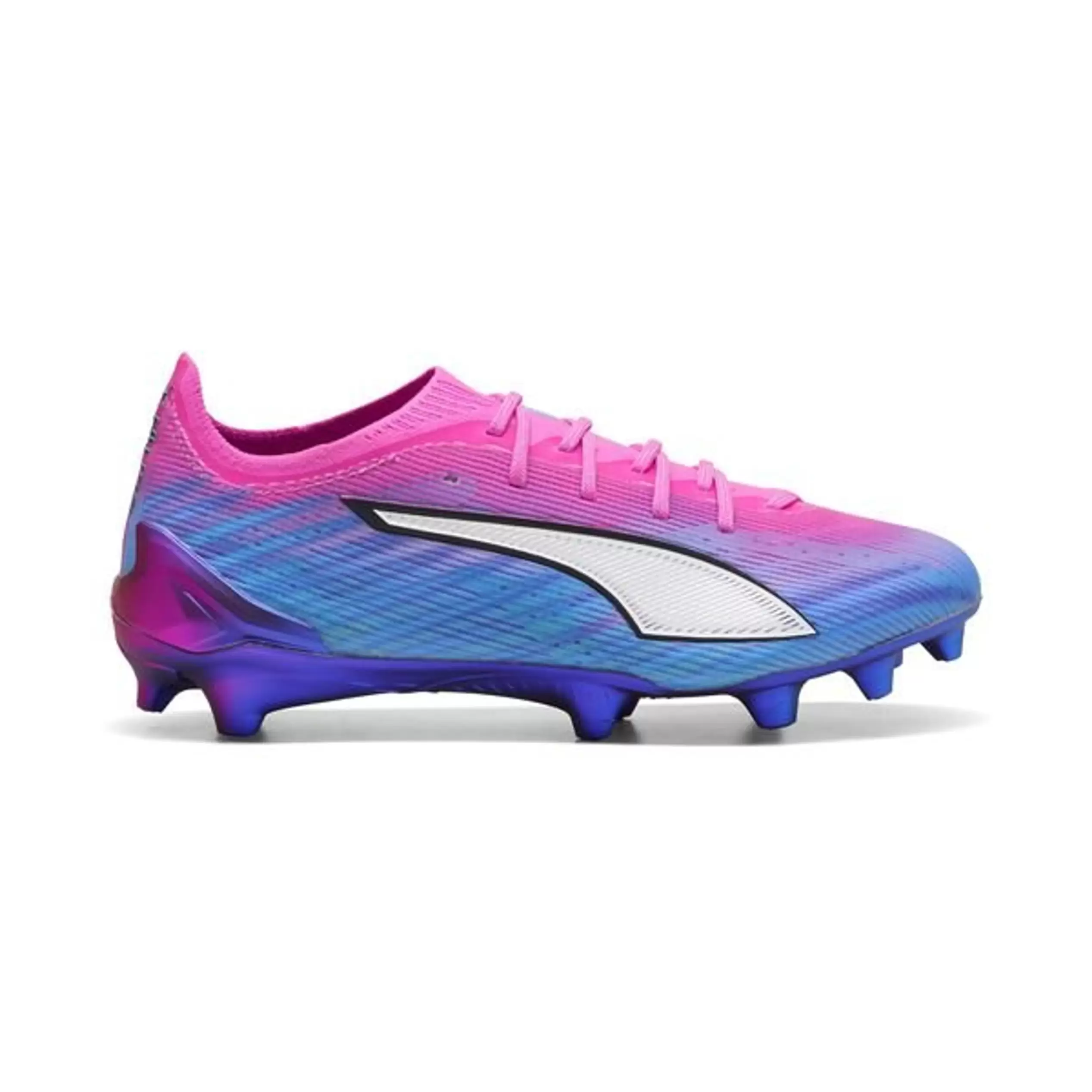 PUMA Ultra 6 Ultimate FG Showtime - Poison Pink/Valkoinen/Aurinkovirta/Sininen/Musta Nainen ENNAKKOTILAUS