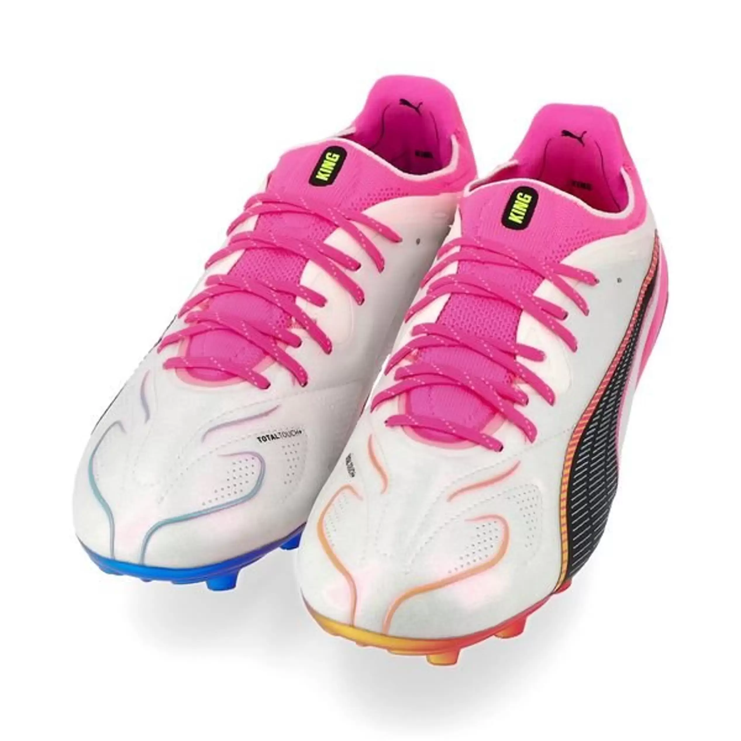 PUMA King 20 Ultimate FG/AG Showtime - Valkoinen/Poison Pink/Sininen