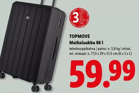 Matkalaukku 86 l