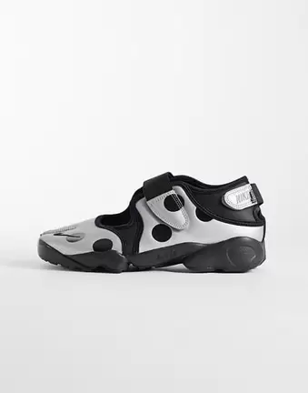 Nike Air Rift trainers in black and silver polka dot