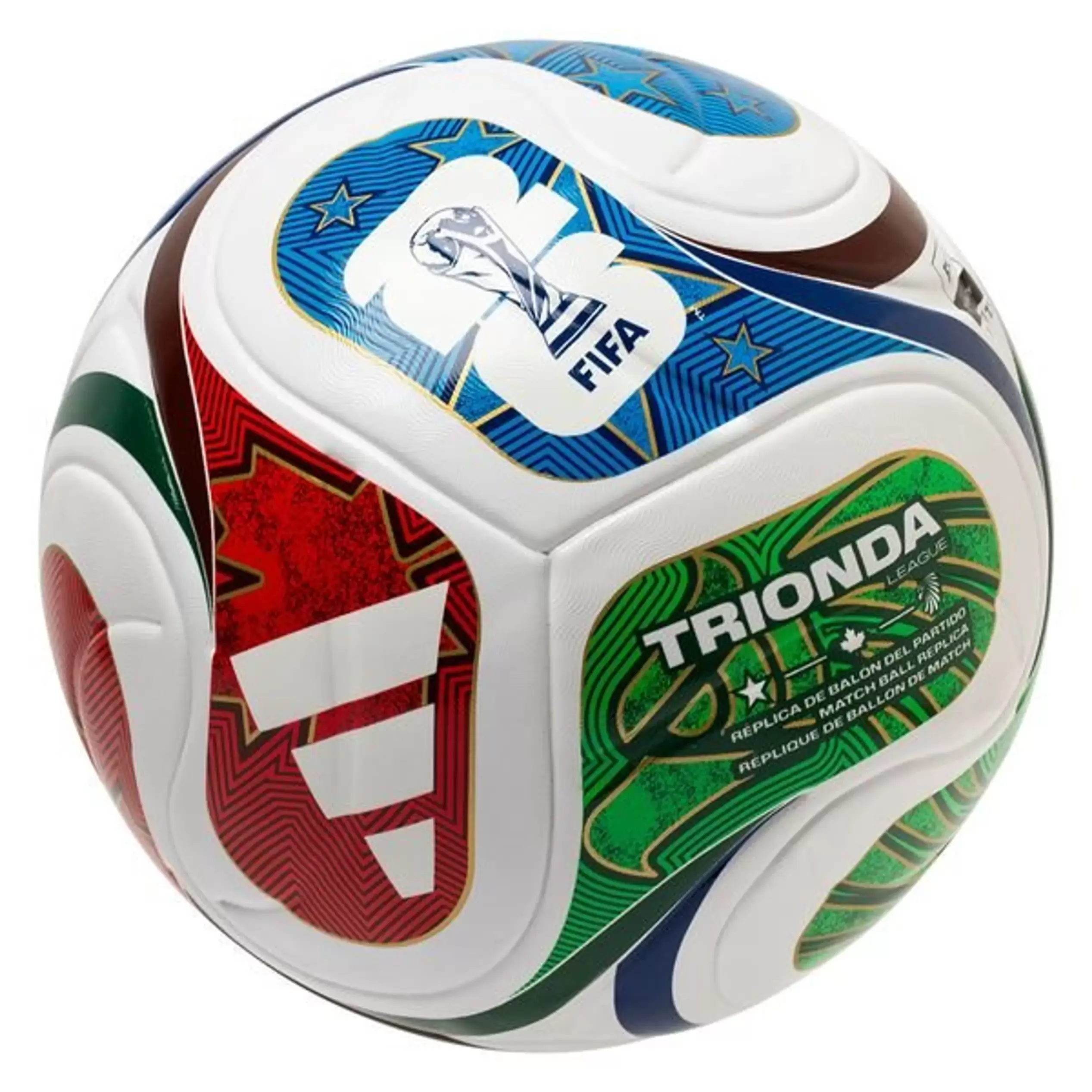 Adidas Jalkapallo Trionda League World Cup 2026 - Valkoinen/Sininen/Punainen/Vihreä