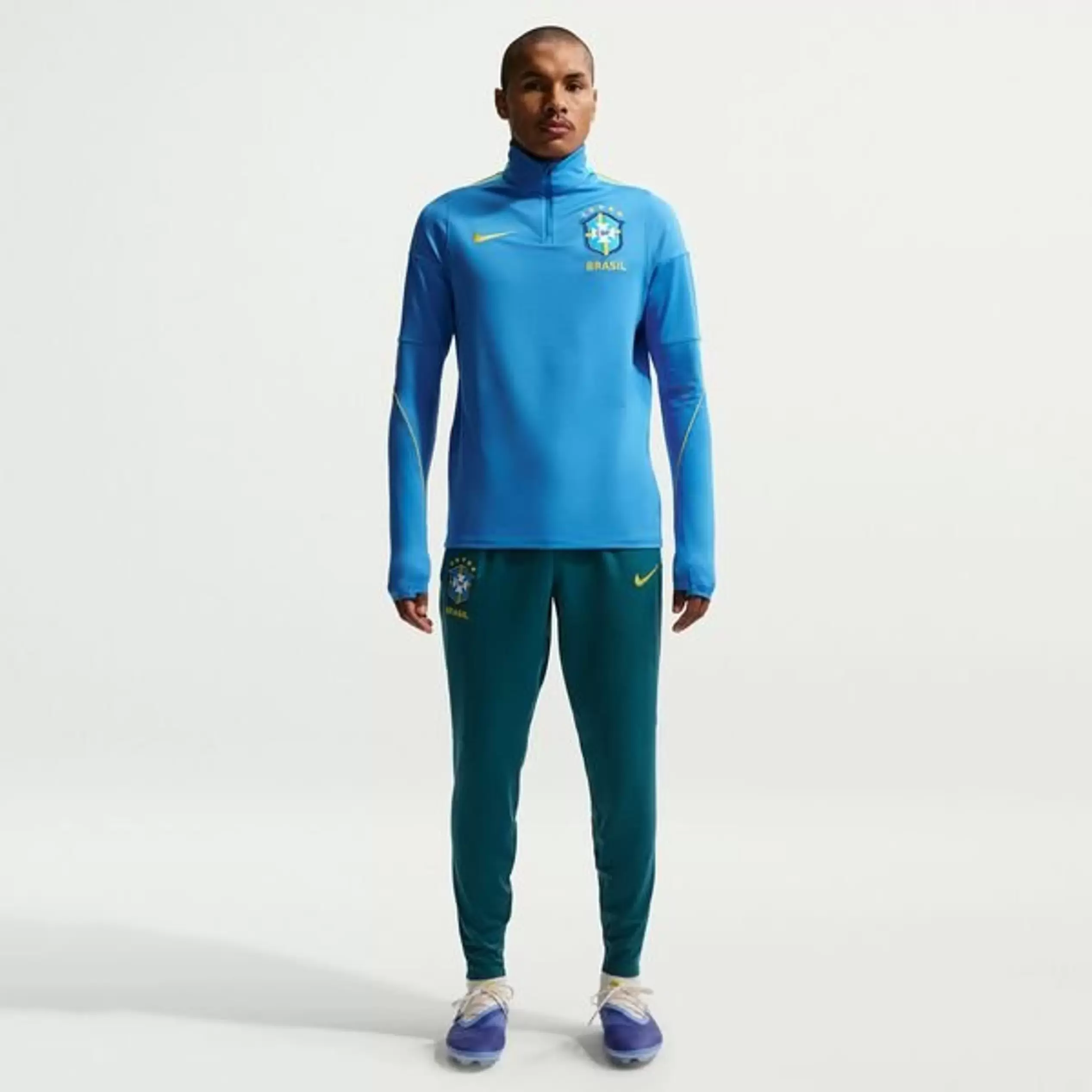 Brasilia Harjoituspaita Dri-FIT Strike Drill World Cup 2026 - Sininen/Vihreä/Keltainen