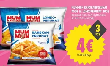 Ranskanperunat ja Lohkoperunat