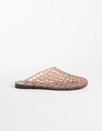 ASOS DESIGN Lennox jelly mules in brown