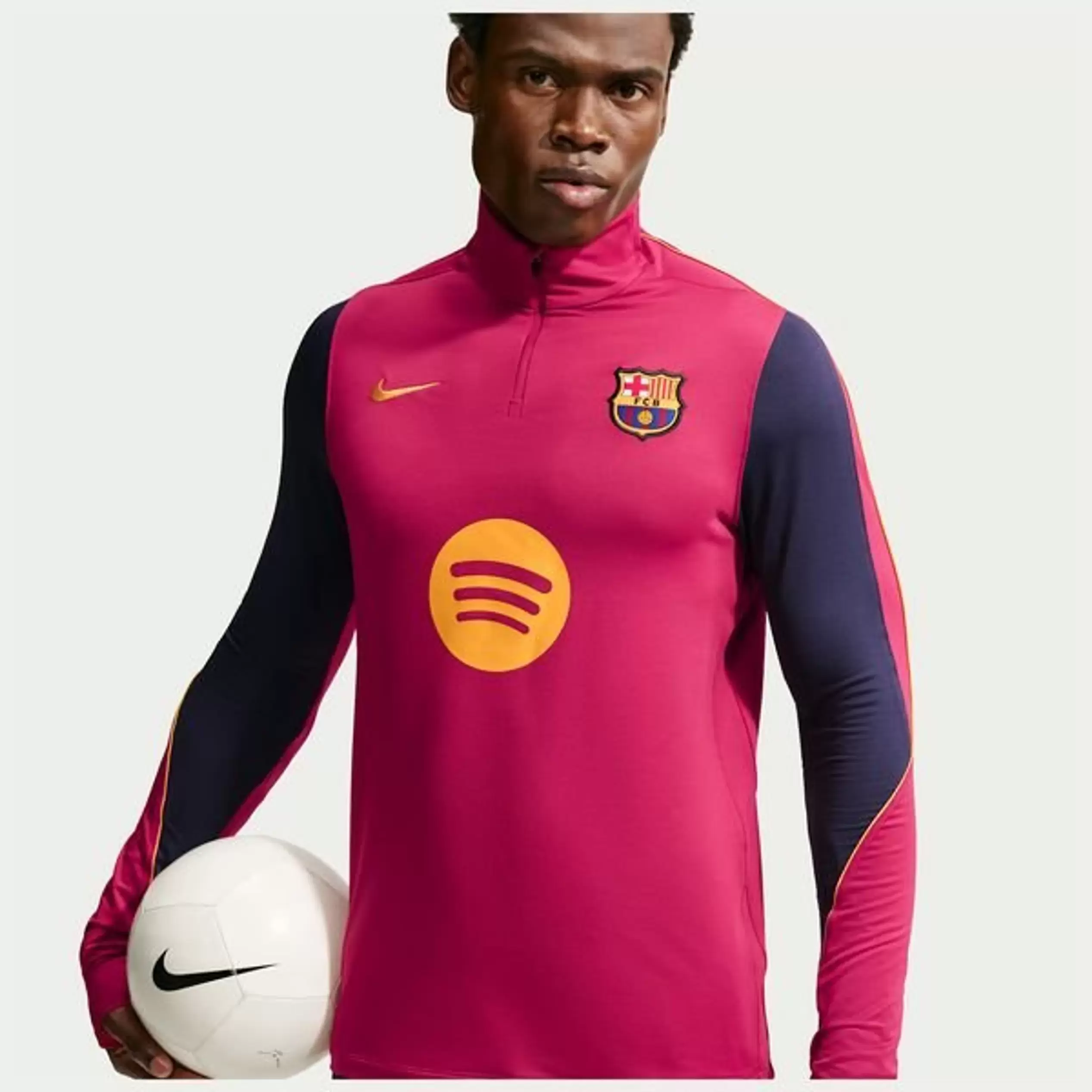 Barcelona Harjoituspaita Dri-FIT Strike - Viininpunainen/Sininen/Keltainen
