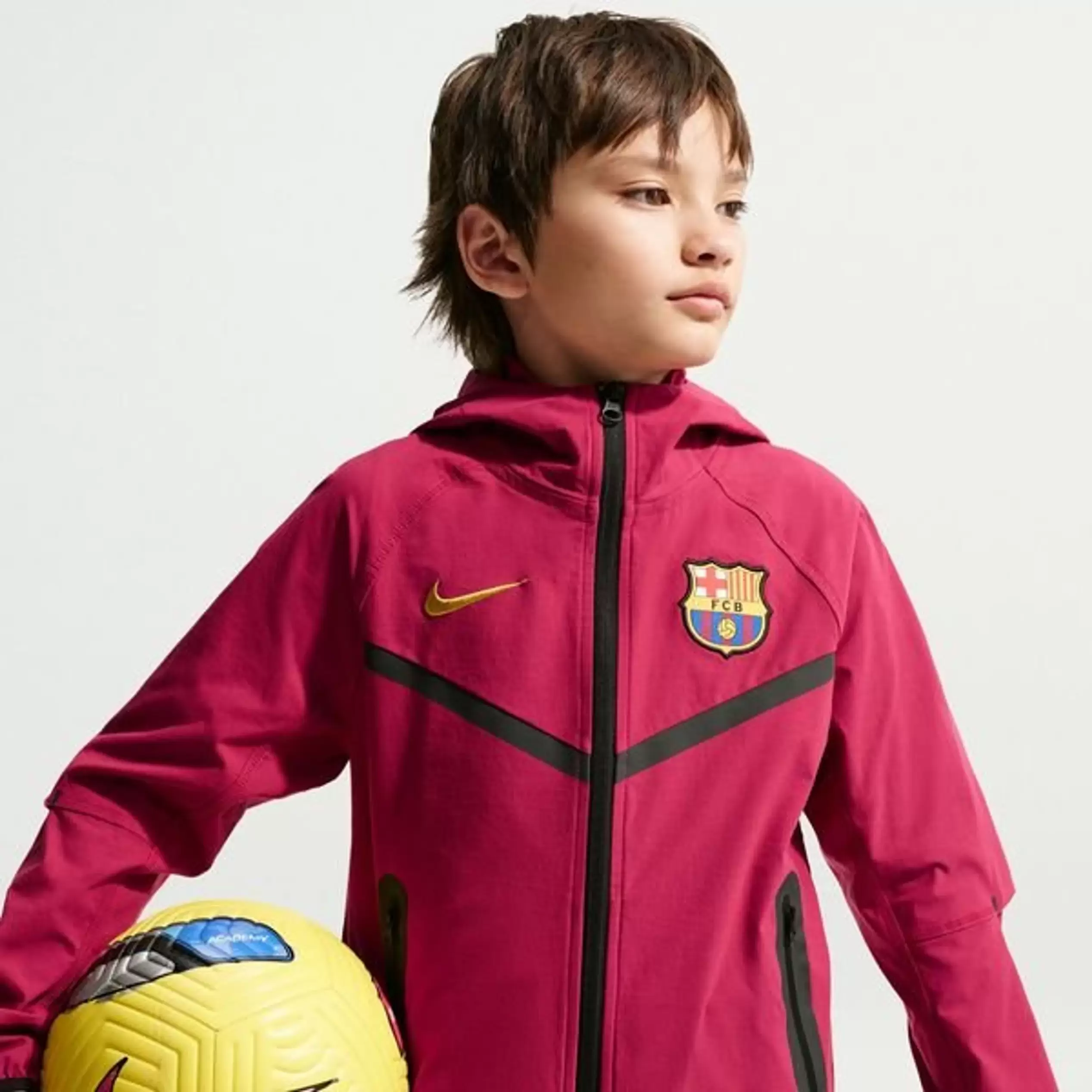 Barcelona Treenitakki - Viininpunainen/Musta/Keltainen Lapset