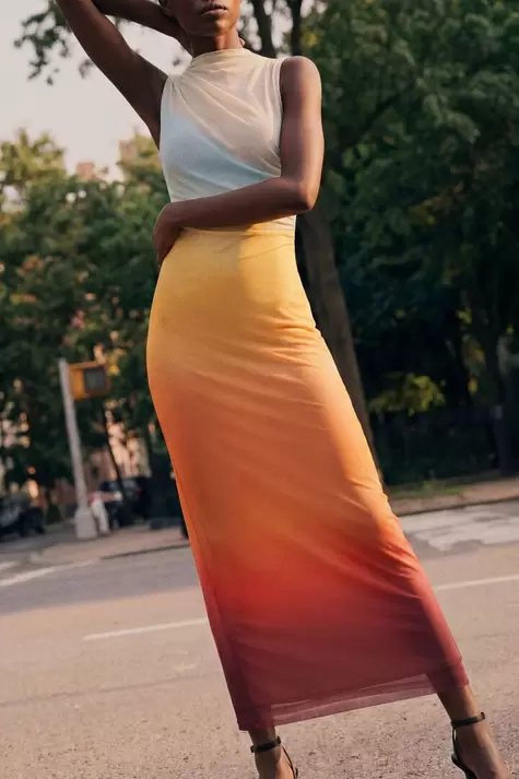 Ombre tulle dress