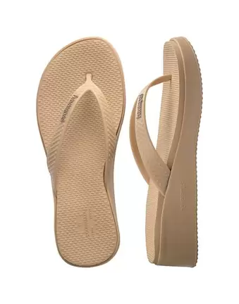 Havaianas high platform flip flops in beige