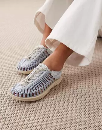Keen Uneek canvas sandals in light blue