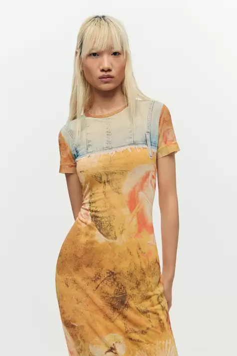 Slim hybrid dress