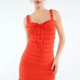 Mini dress with lace