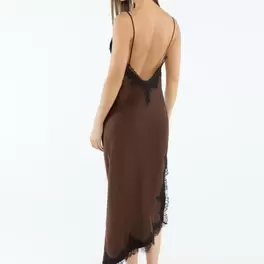 Midi dress with lace