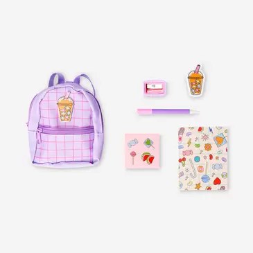 Stationery kit - Mini backpack candy themed