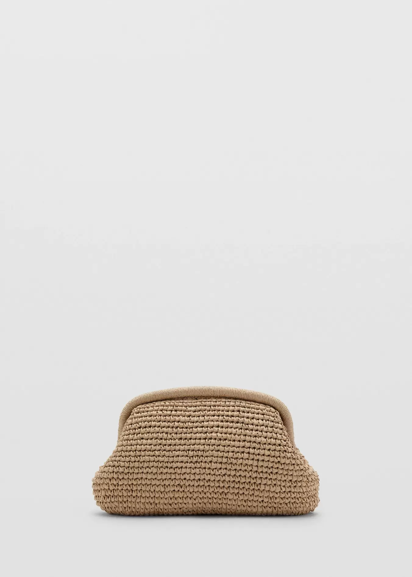 Natural fiber clutch bag