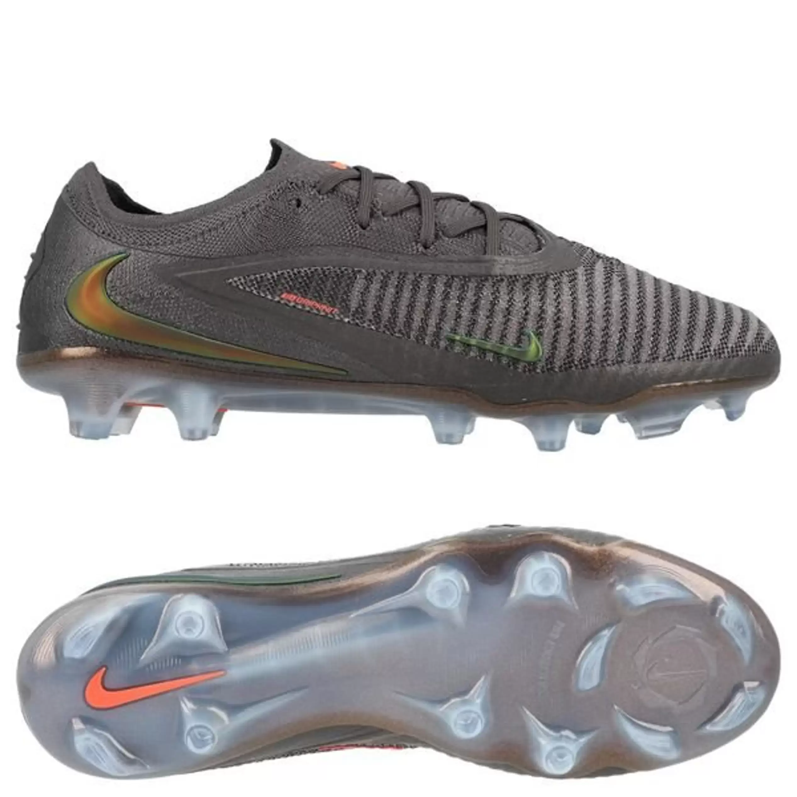 Nike Phantom 6 Elite Low Cut FG Heat Up - Harmaa/Gold Amber/Musta