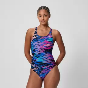 Women's Hyperboom Printed Medalist Swimsuit Blue/Pink